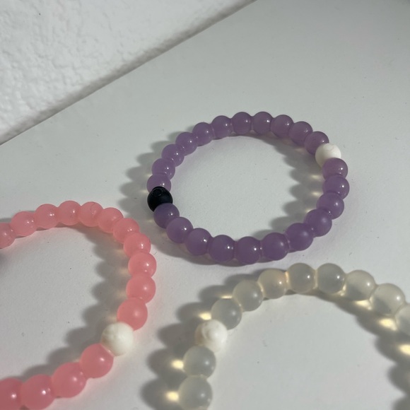 Lokai Clear, Pink, Purple Bracelets Bundle - Picture 4 of 4